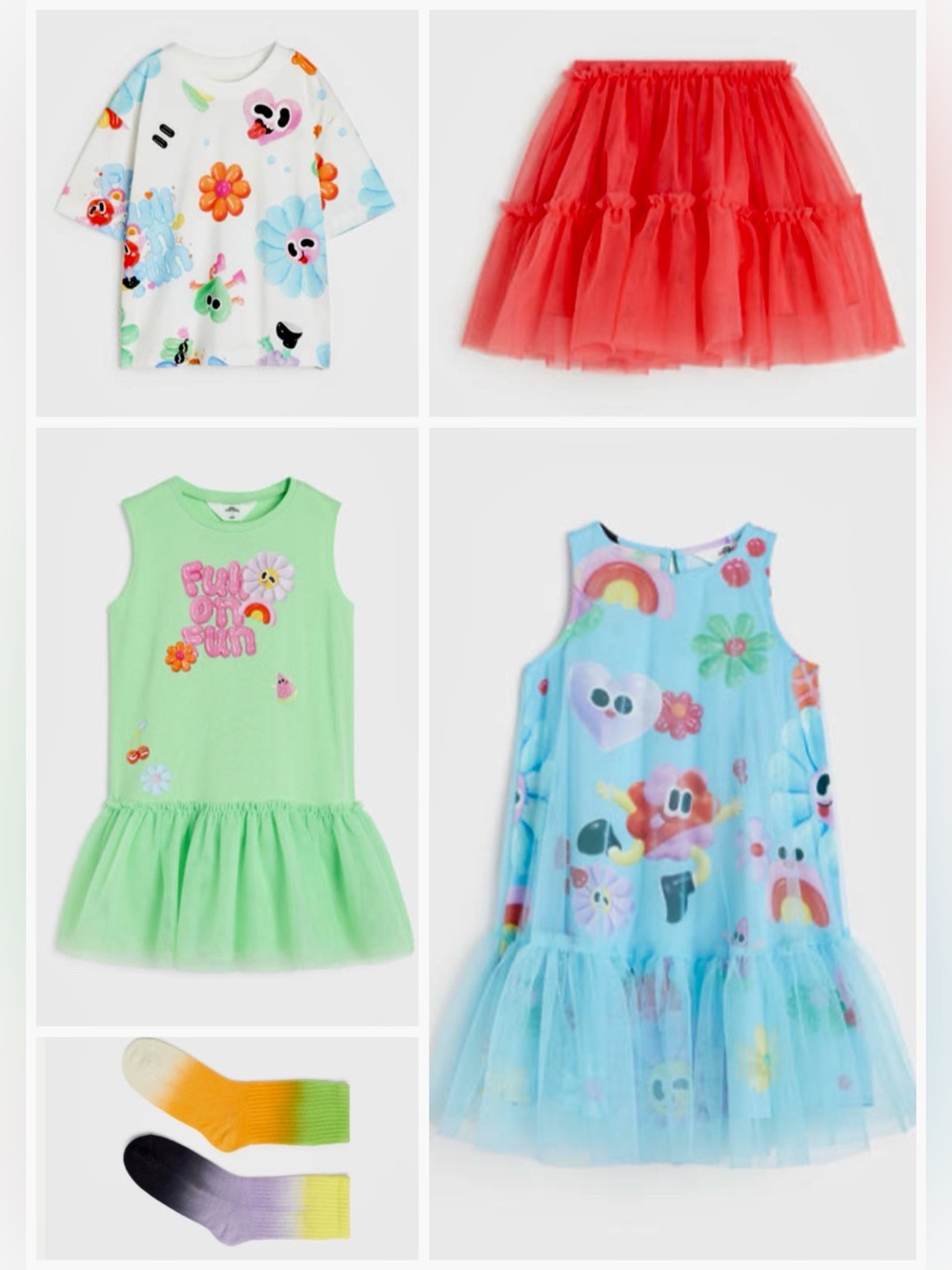 Girls Clothes Bundle Ema Cremers x H&M: dresses, skirt, t-shirt, socks